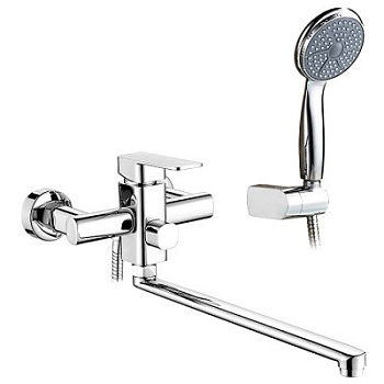 Смеситель L2233 для ванны с длинным поворот.изливом дивертор в корпусе шаров.(латунь) LEDEME